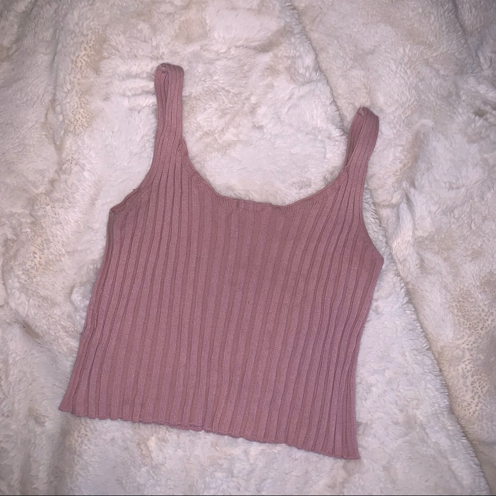 Cropped Pink ROMWE Tank Top Medium